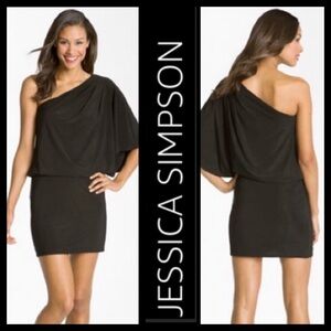 Jessica Simpson One-Shoulder Black Cocktail Dress